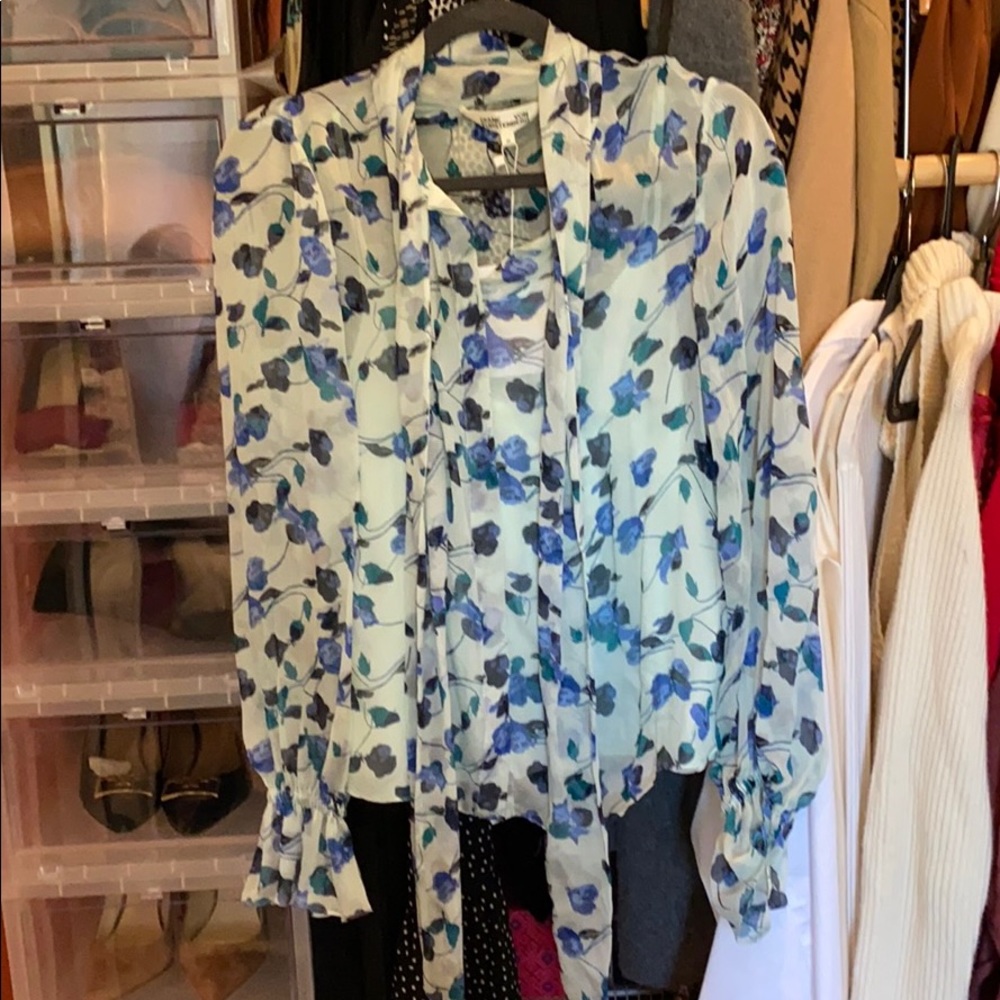 DVF Bow-tie Blouse
